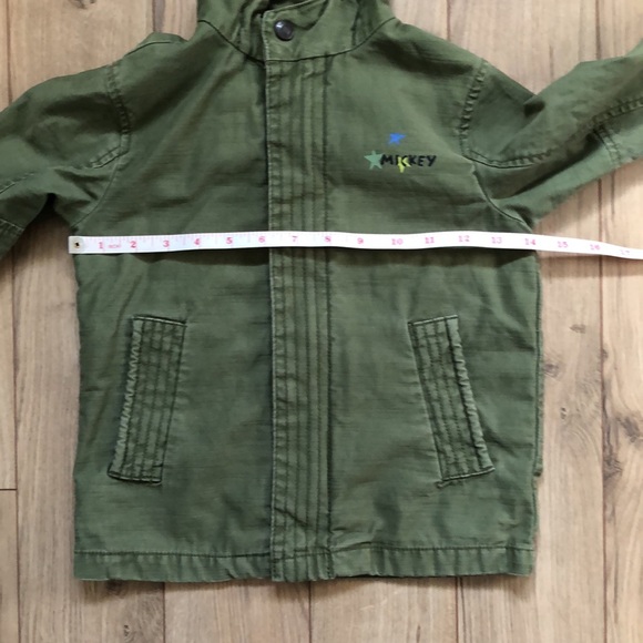 Boys (Toddler) Zara Baby Disney Baby Mickey cotton Green hooded jacket size 3-4 - Picture 10 of 13